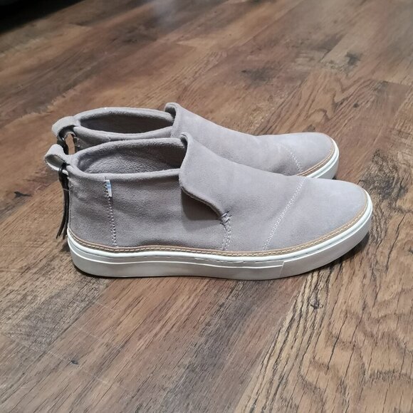 Toms Women's Taupe Suede Paxton Slip-On Sneaker Shoes Size 10M - Picture 1 of 8